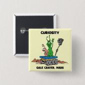 Mars Rover Curiositeit Vierkante Button 5,1 Cm (Voorkant /achterkant)