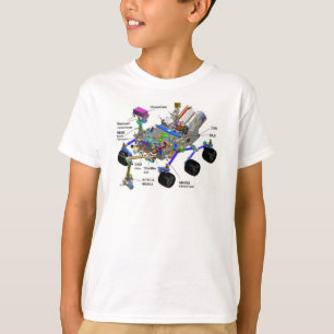 Mars Rover Onderdelen Diagram, Wetenschap T-shirt