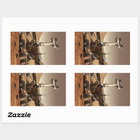 Mars Rover Rechthoekige Sticker (Vel)