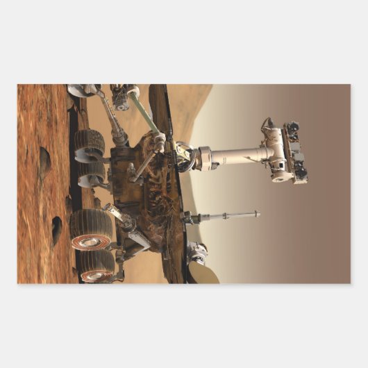 Mars Rover Rechthoekige Sticker (Voorkant)