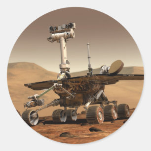 Mars Rover Ronde Sticker