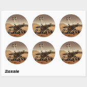 Mars Rover Ronde Sticker (Vel)