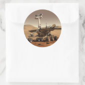 Mars Rover Ronde Sticker (Tas)