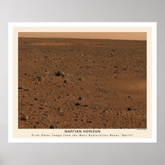 Mars Rover Spirit First Photo 2004 Poster (Voorkant)