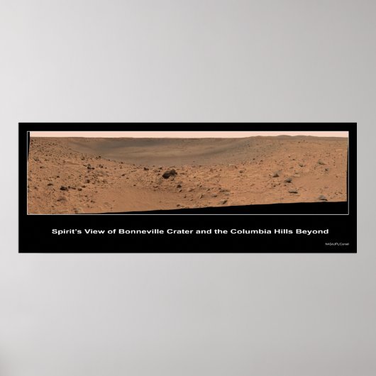 Mars Rover Spirit's bestemming: Columbia Hills Poster (Voorkant)