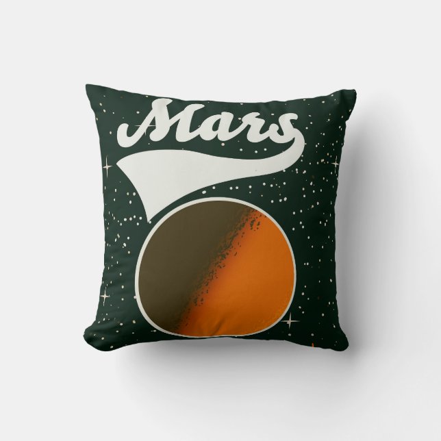 Mars  ruimtekunst kussen (Voorkant)