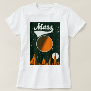 Mars  ruimtekunst t-shirt
