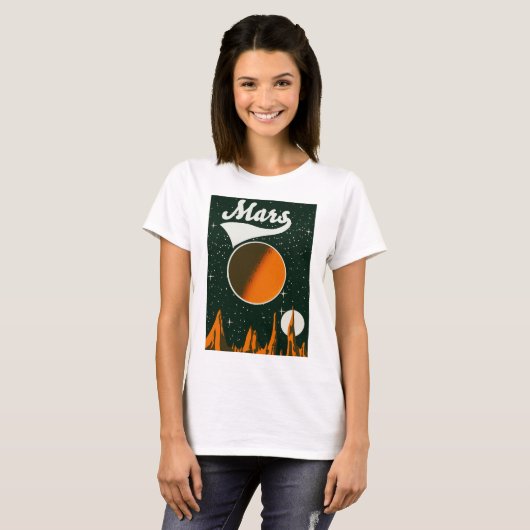 Mars  ruimtekunst t-shirt (Voorkant volledig)