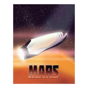 Mars ruimteposter foto afdruk