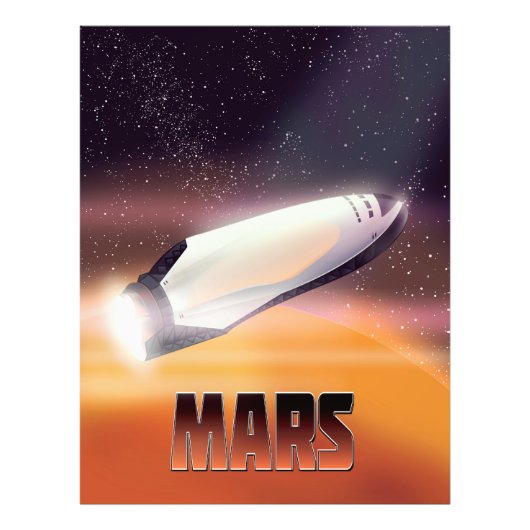 Mars ruimteposter foto afdruk (Voorkant)