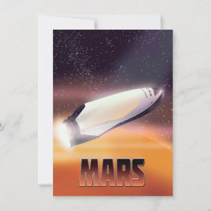 Mars ruimteposter kaart
