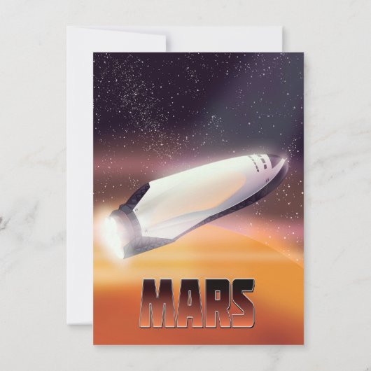 Mars ruimteposter kaart (Achterkant)