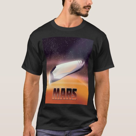 Mars ruimteposter t-shirt (Voorkant)