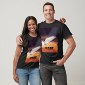 Mars ruimteposter t-shirt (Unisex)
