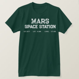 Mars Ruimtestation Vintage Logo - Retro Sci-Fi Ast T-shirt