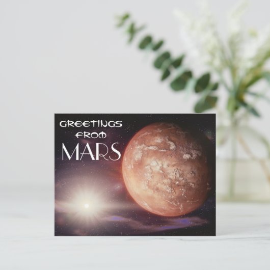MARS-ruimtevaart Briefkaart (Staand voorkant)