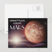 MARS-ruimtevaart Briefkaart (Voorkant / Achterkant)