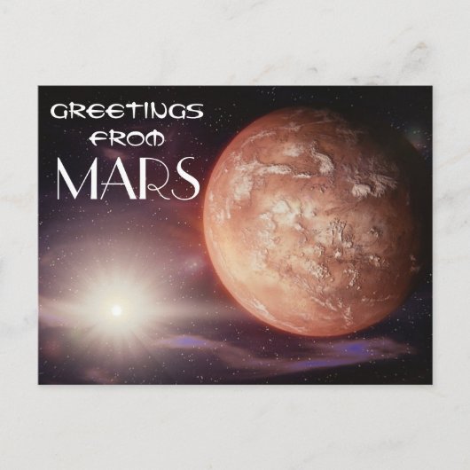 MARS-ruimtevaart Briefkaart (Voorkant)