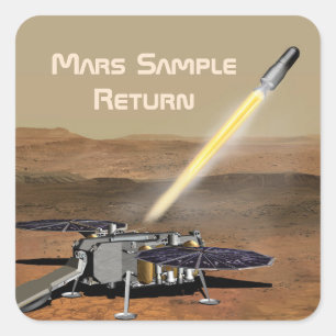 Mars Sample Return Square Stickers