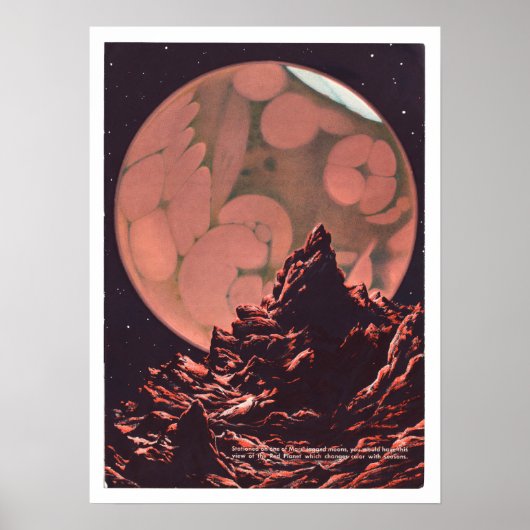 Mars Science Fiction Canals Poster (Voorkant)