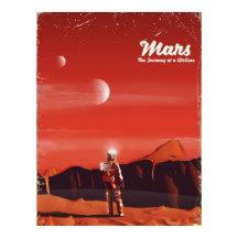Mars Science fiction vintage poster