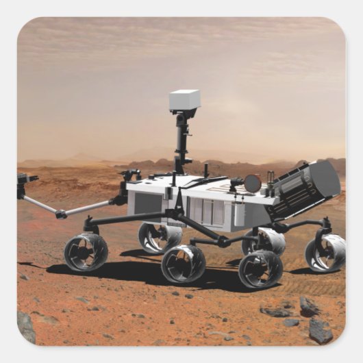 Mars Science Laboratory 2 Vierkante Sticker (Voorkant)