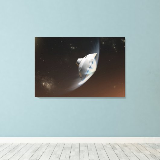 Mars Science Laboratory Aeroshell Capsule 2 Canvas Afdruk (Insitu (Houten vloer))