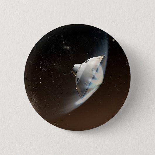 Mars Science Laboratory Aeroshell Capsule 2 Ronde Button 5,7 Cm (Voorkant)