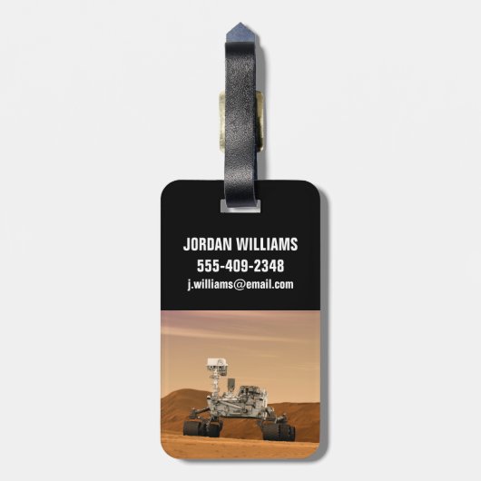 Mars Science Laboratory Curiosity Rover. 2 Bagagelabel (Achterkant verticaal)