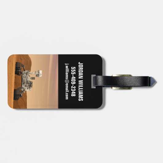 Mars Science Laboratory Curiosity Rover. 2 Bagagelabel (Achterkant horizontaal)