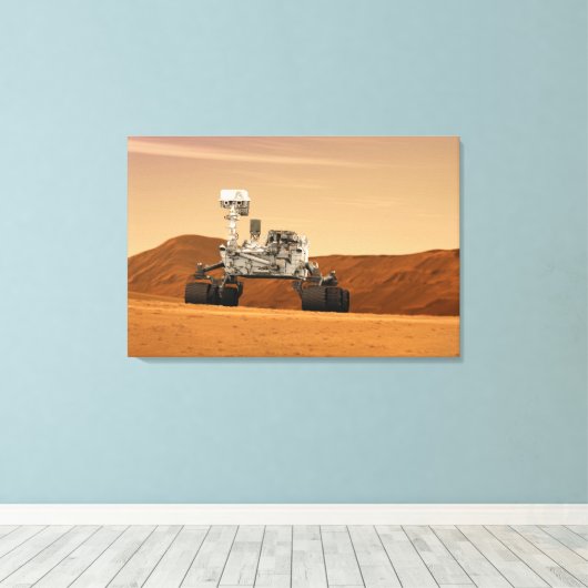 Mars Science Laboratory Curiosity Rover. 2 Canvas Afdruk (Insitu (Houten vloer))