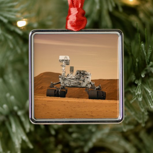 Mars Science Laboratory Curiosity Rover. 2 Metalen Ornament (Boom)