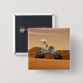 Mars Science Laboratory Curiosity Rover. 2 Vierkante Button 5,1 Cm (Voorkant /achterkant)