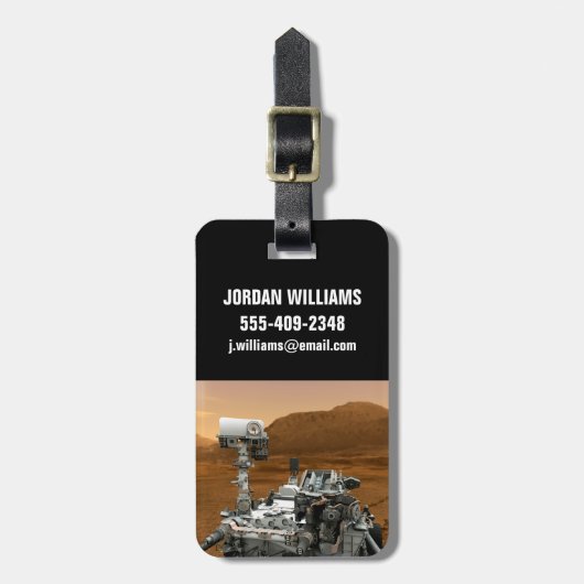 Mars Science Laboratory Curiosity Rover. 3 Bagagelabel (Voorkant verticaal)