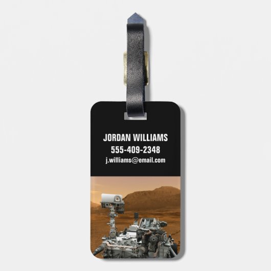 Mars Science Laboratory Curiosity Rover. 3 Bagagelabel (Achterkant verticaal)