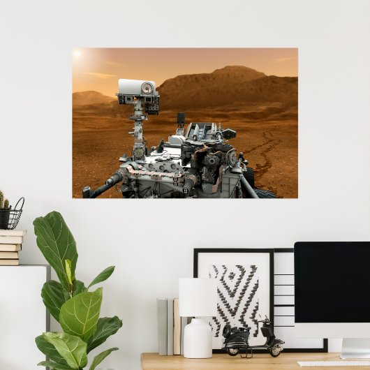 Mars Science Laboratory Curiosity Rover. 3 Poster (Thuiskantoor)