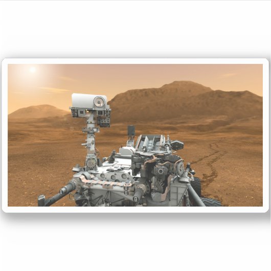 Mars Science Laboratory Curiosity Rover. 3 Sticker (Voorkant)
