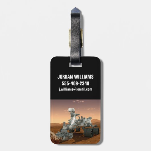 Mars Science Laboratory Curiosity Rover. 4 Bagagelabel (Achterkant verticaal)