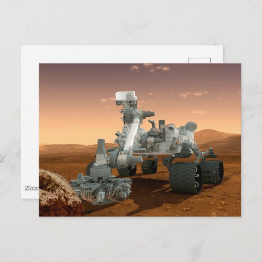 Mars Science Laboratory Curiosity Rover. 4 Briefkaart (Voorkant / Achterkant)