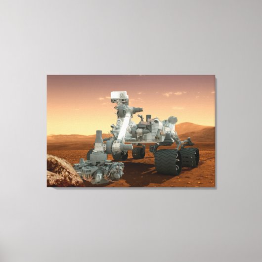 Mars Science Laboratory Curiosity Rover. 4 Canvas Afdruk (Voorkant)