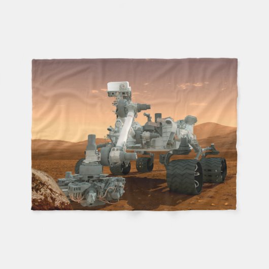 Mars Science Laboratory Curiosity Rover. 4 Fleece Deken (Voorkant (Horizontaal))