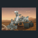 Mars Science Laboratory Curiosity Rover. 4 Imitatie Canvas Print<br><div class="desc">Cadeau Artistiek concept van Mars Science Laboratory Curiosity rover, een mobiele robot voor het onderzoeken van Mars' vermogen om microbieel leven op peil te houden. In dit afbeelding onderzoekt de rover een rots op Mars met een set gereedschappen aan het uiteinde van de arm van de rover, die ongeveer 7...</div>
