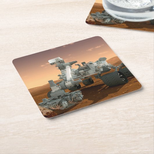 Mars Science Laboratory Curiosity Rover. 4 Kartonnen Onderzetters (Schuin)