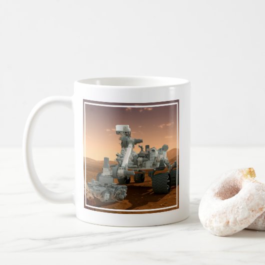 Mars Science Laboratory Curiosity Rover. 4 Koffiemok (Met donut)