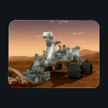 Mars Science Laboratory Curiosity Rover. 4 Magneet<br><div class="desc">Cadeau Artistiek concept van Mars Science Laboratory Curiosity rover, een mobiele robot voor het onderzoeken van Mars' vermogen om microbieel leven op peil te houden. In dit afbeelding onderzoekt de rover een rots op Mars met een set gereedschappen aan het uiteinde van de arm van de rover, die ongeveer 7...</div>
