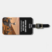 Mars Science Laboratory Curiosity Rover. Bagagelabel (Voorkant horizontaal)