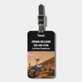 Mars Science Laboratory Curiosity Rover. Bagagelabel (Voorkant verticaal)
