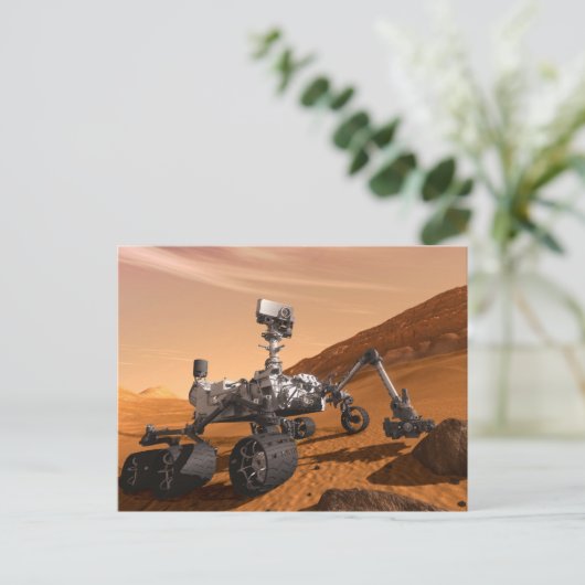 Mars Science Laboratory Curiosity Rover. Briefkaart (Staand voorkant)