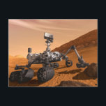 Mars Science Laboratory Curiosity Rover. Briefkaart<br><div class="desc">Het concept van Mars Science Laboratory Curiosity rover is een mobiele robot die het cadeau van Mars onderzoekt. In dit afbeelding onderzoekt de rover een rots op Mars met een set gereedschappen aan het uiteinde van de arm van de rover, die ongeveer 7 voet uitstrekt. Twee instrumenten op de arm...</div>