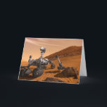 Mars Science Laboratory Curiosity Rover. Kaart<br><div class="desc">Het concept van Mars Science Laboratory Curiosity rover is een mobiele robot die het cadeau van Mars onderzoekt. In dit afbeelding onderzoekt de rover een rots op Mars met een set gereedschappen aan het uiteinde van de arm van de rover, die ongeveer 7 voet uitstrekt. Twee instrumenten op de arm...</div>